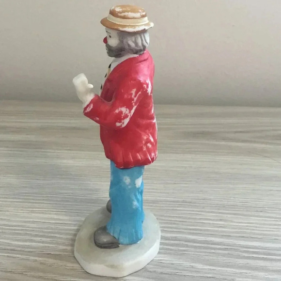 Clown en porcelaine vintage Emmett Kelly Jr fatigué Willie auto-stoppeur 6" rare - Picture 5 of 8